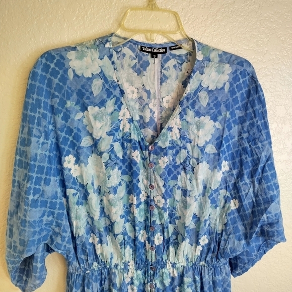 Tolani Collection Thalia Maxi boho button down floral Dress sz S - Picture 2 of 9